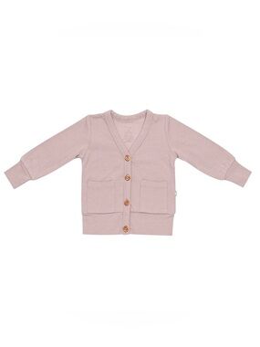 Kyte sz 5T Bamboo Jersey Cardigan - Sunset - Pink